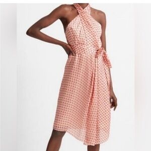 Club Monaco Peach Patterned Halter Dress